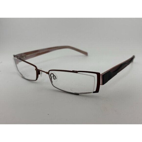 CRUSH TITANFLEX 850019 60-130 Abstract Brown Black Rectangle Glasses Frames - Picture 1 of 9